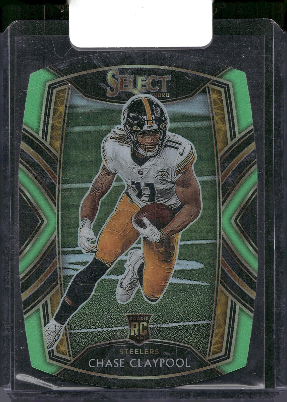 2020 Panini Select #270 Chase Claypool Neon Green Prizm Die Cut