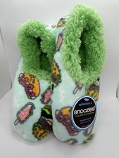 Snoozies Foot Coverings Womens Small Shoe Size 5-6 Fast Food