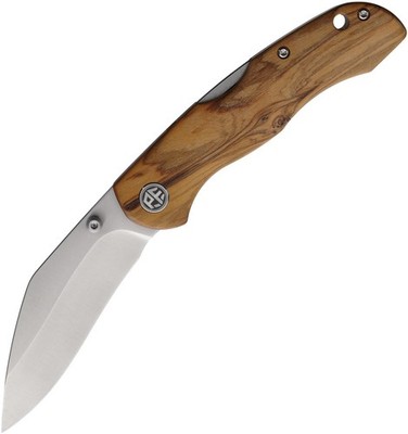 Petrified Fish Skalor Lockback Olive PFE12OWOS 3.25'' 154CM Folding Knife