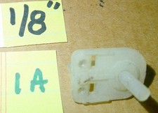 White Pick-up Guide 1/32nd Small 1/8" shaft Slot Car Vintage Original Used 1A