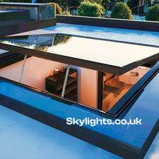 Electric Opening Skylight Flat Roof Window Remote Control Vent Doub Glazed