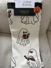 New GOBLIN GHOUL Ghost Reading Book Throw Blanket 50x70 Halloween Home Decor