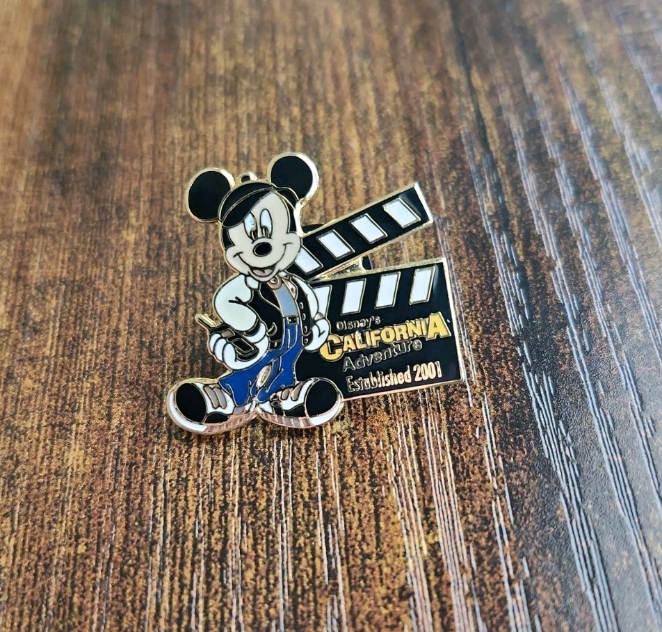 Disney California Adventure Established 2001 Pin Mickey Mouse Clapboard Director