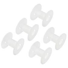 20pcs 2.8'' Floss Bobbins, Plastic Empty Thread Spools Weaving Bobbin, White