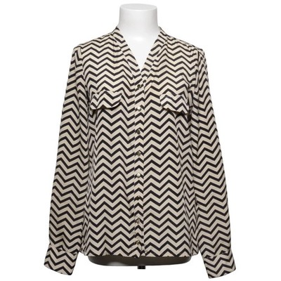 Nife, Bluse, Größe: 40, Schwarz/Beige, Chevron, Damen #a6W
