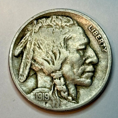 1919 - S - Buffalo Nickel - VF
