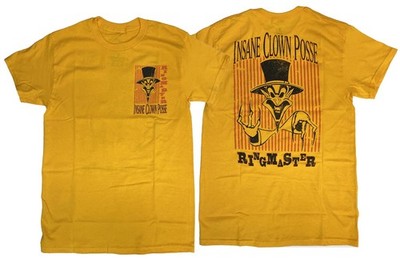 Insane Clown Posse Ringmaster Stripes T-Shirt In Yellow Size S-5XL