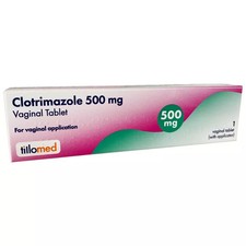 Clotrimozole Thrush 500mg Vaginal Tablet 1 Tablet(BRANDS MAY VARY)