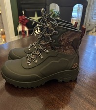 OZARK TRAIL Rubber Camo Fabric Waterproof Boots Men Sz 7 Nice Cond
