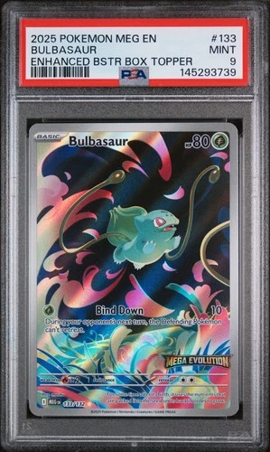 Bulbasaur 133/132 Box Topper Meg En-mega Evolution Pokemon PSA 9