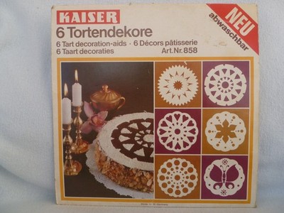 Vintage KAISER 7 Torten-/Tortendekorationshilfen - Schablonen - West Germany
