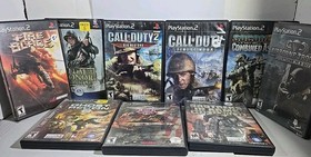  PlayStation 2 PS2 Video Game Bundle Lot Of 9 Medal Honor Ghost Recon Cod Tested