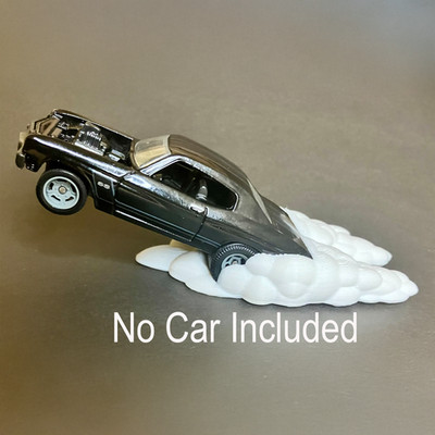 1/64 Diecast Model Muscle Car Burnout Wheelie Dynamic Display Statue - No Car