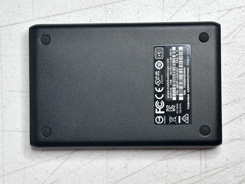 TESTED Toshiba Canvio Connect DTP110 1TB Portable External HDD DRIVE ONLY - Image 4 of 4