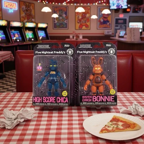 Funko Action Figures FNAF System Error Bonnie And High Score Chica Lot Of 2