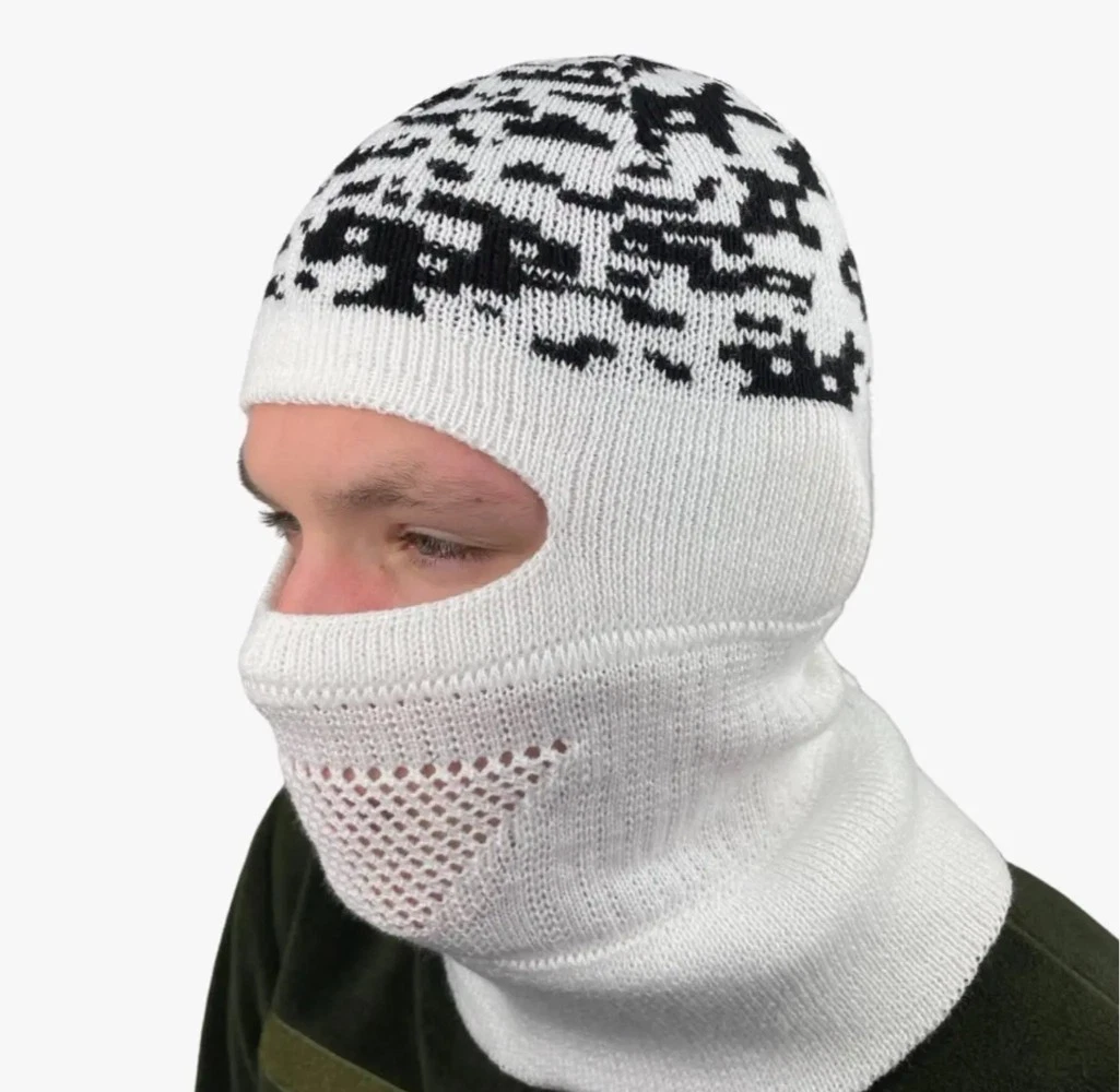 Military hats, warm camouflage mask-hat balaclava winter 2 in 1 white camouflage
Opens in a new wind