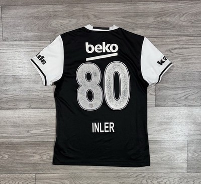  アディダス サッカーユニフォーム Tシャツ ベシクタシュ M 黒 Besiktas Beşiktaş 2016 2017 #80 INLER Home Football Jersey Adidas