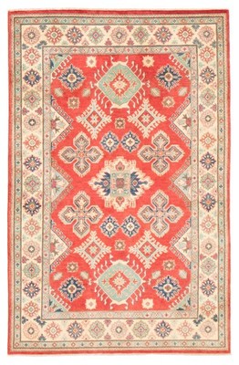 Traditional Hand-Knotted Geometric Area Rug 5'10'' x 9'1'' Oriental Wool Carpet