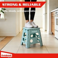 12.5" Heavy-Duty Folding Step Stool Lightweight for Adults Kids Portable Stool