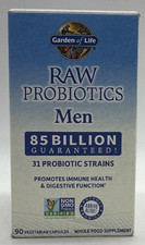 Garden of Life Raw Probiotics Men 85 Billion  90 Vegetarian Capsules  EXP 2/27