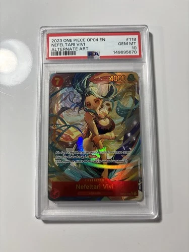 PSA 10 Gem Mint Vivi AA OP04-118 One Piece Card 2023 English Alt Art SEC
