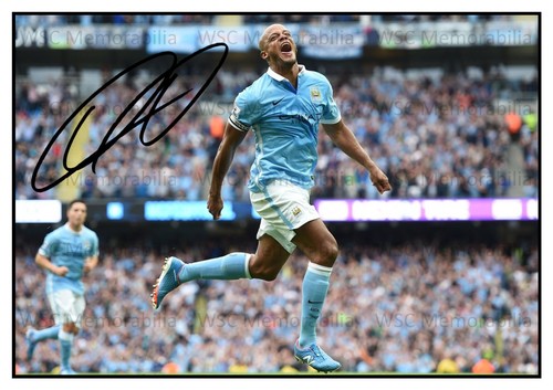 12514. Vincent Kompany Signed Pictures (A4 Prints) Man City Burnley Bayern etc.