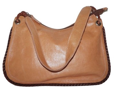 Vintage CLAUDIA FIRENZE Small Desert Orange Leather Shoulder Bag 7x11