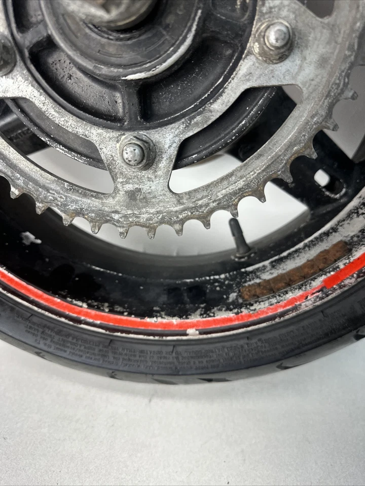 00-03 Suzuki GSXR 750 GSXR750 2002 rueda trasera piñón rotor llanta recta OEM Foto 2 de 4