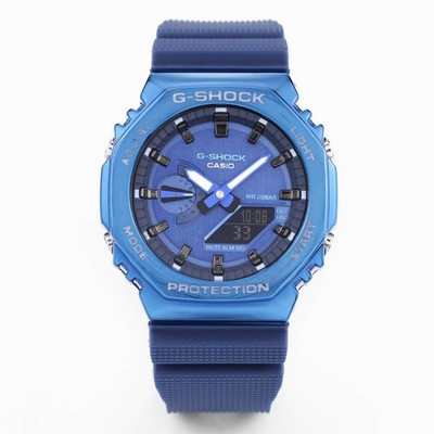 Casio GM2100 Blue Dial Blue Strap Octagonal Metal Case Watch CasiOak Men s