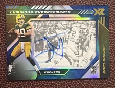 2020 Panini XR Jordan Love Luminous Endorsements Rookie RC Blue Auto SP /35