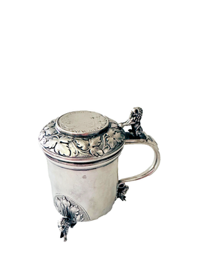 Antique Marius Hammer Bergen circa 1890 Norwegian Silver Mustard