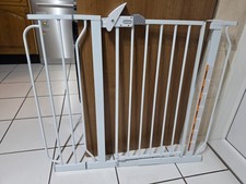 Regalo Easy Step Metal Walk-Through Baby Safety Gate White 29"–37.5" Adjustable