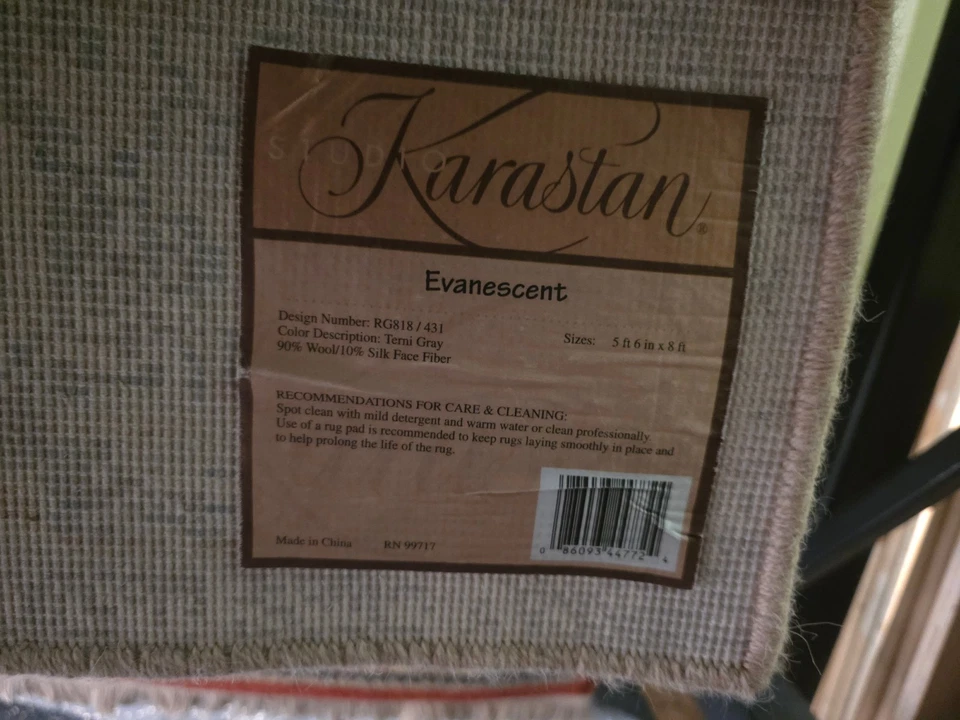 Alfombra Karastan: Evanescent - Gris Terni 5'6"x8' ¡Nueva! Foto 2 de 4