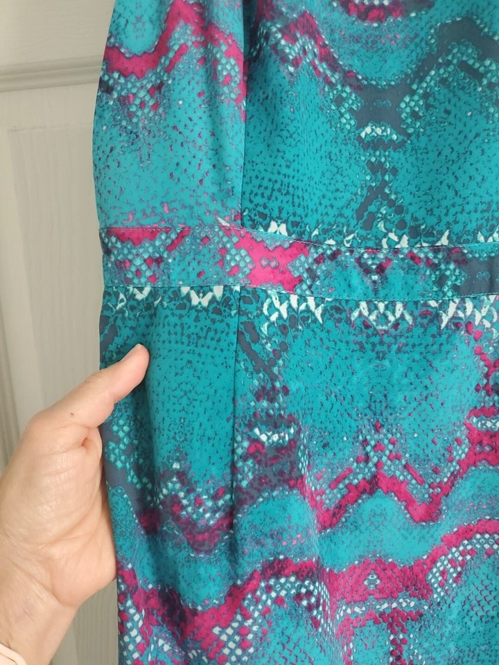 Charlie нефрит змеиной кожи платье женщина, цветной Funky, без рукавов, бирюзовый розовый - Изображение 2 из 4