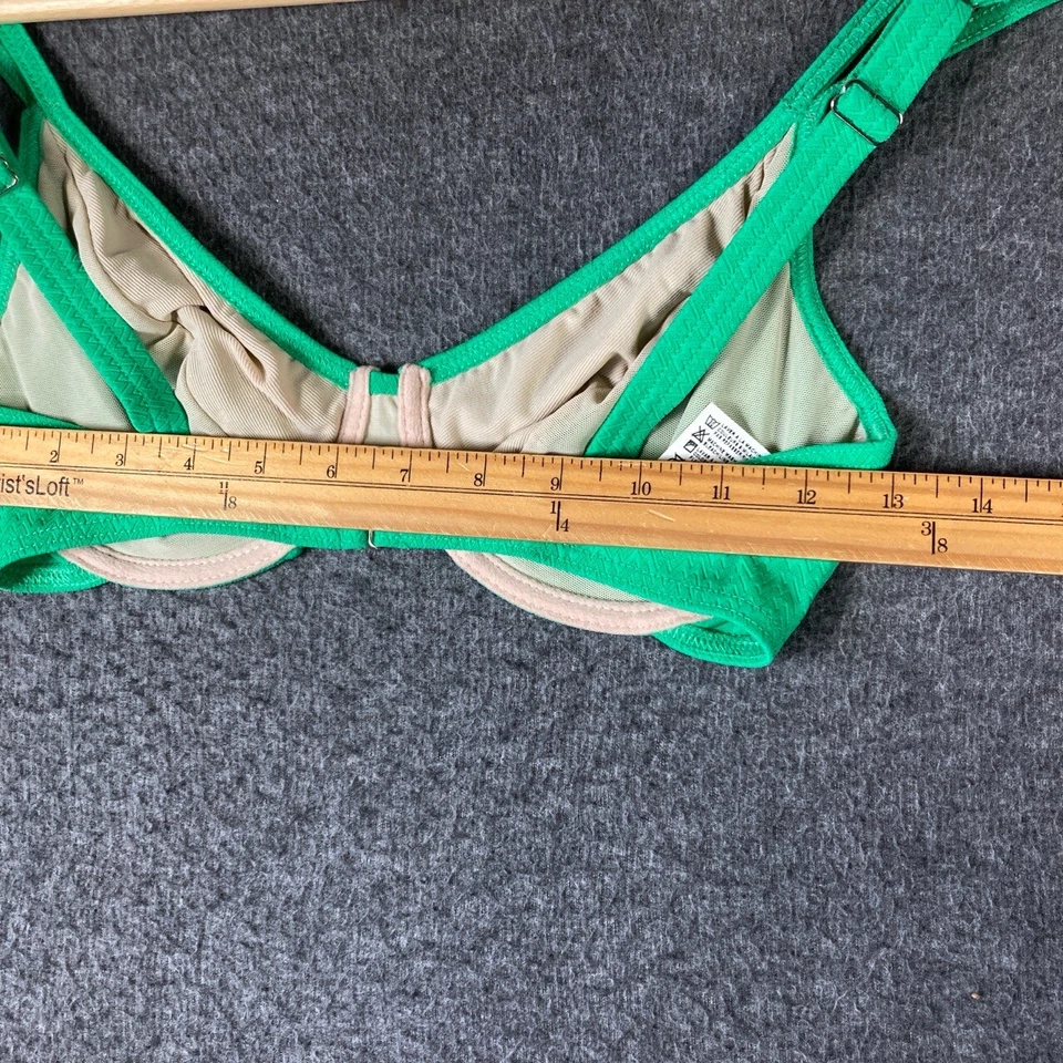 Bikini Christina vintage años 90 cintura alta para mujer XS verde con aros retro chic Foto 4 de 4