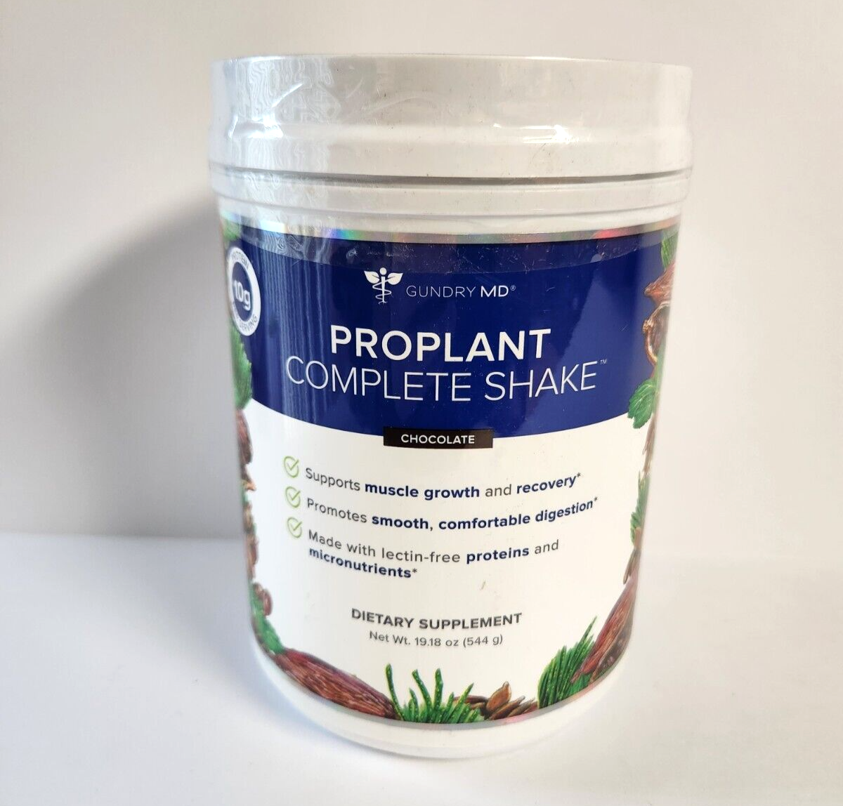 Gundry MD Proplant Complete Shake Chocolate Dietary Supplement 19.18 oz