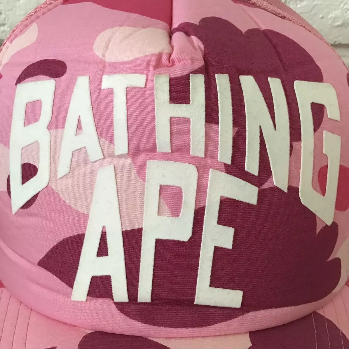 Pink top bape hat
