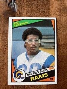 1984 Topps Eric Dickerson Los Angeles Rams #280 Football Card