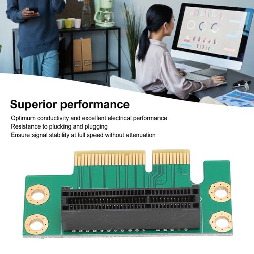 PCI Express 4X Riser Card Professional 90 Degree Adapter Card PCIe 4X Extension - Afbeelding 1 van 12