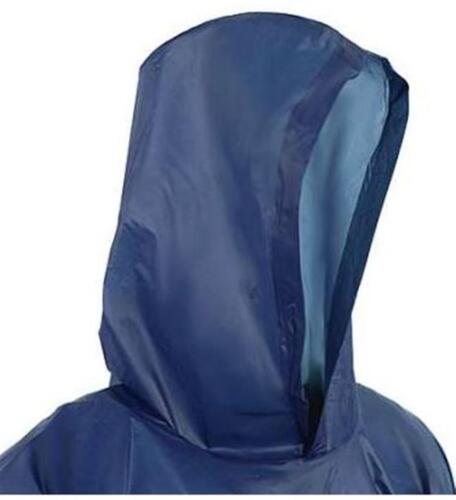 Vinyl Poncho Black Waterproof Rain cover Raincoat Ground Sheet One Size Fits All - Picture 14 of 15