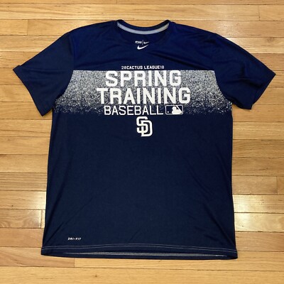 Nike San Diego Padres Mens XL T-Shirt Spring Training MLB Athletic Cut 