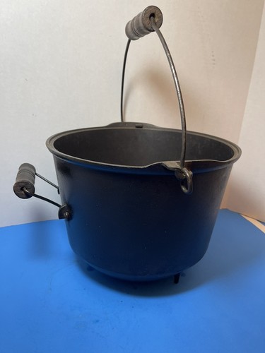 Vintage antiker Griswold Gusseisen Wasserkocher mit Fuß "Sicherheit" Nr. 9 Teile-Nr. 864 3 Beinig - Bild 22 von 24