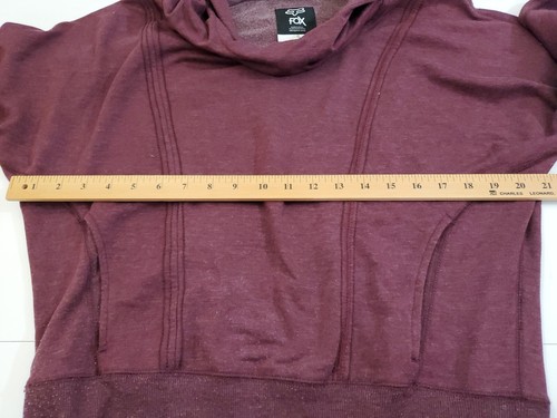 Fox Racing Women's Size Small Burgundy Red Long Sleeve Pullover Hoodie - Picture 5 of 11