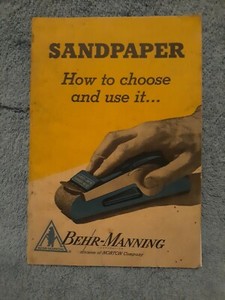 Vintage Behr-Manning Co. "Sandpaper Booklet" copyrighted 1952