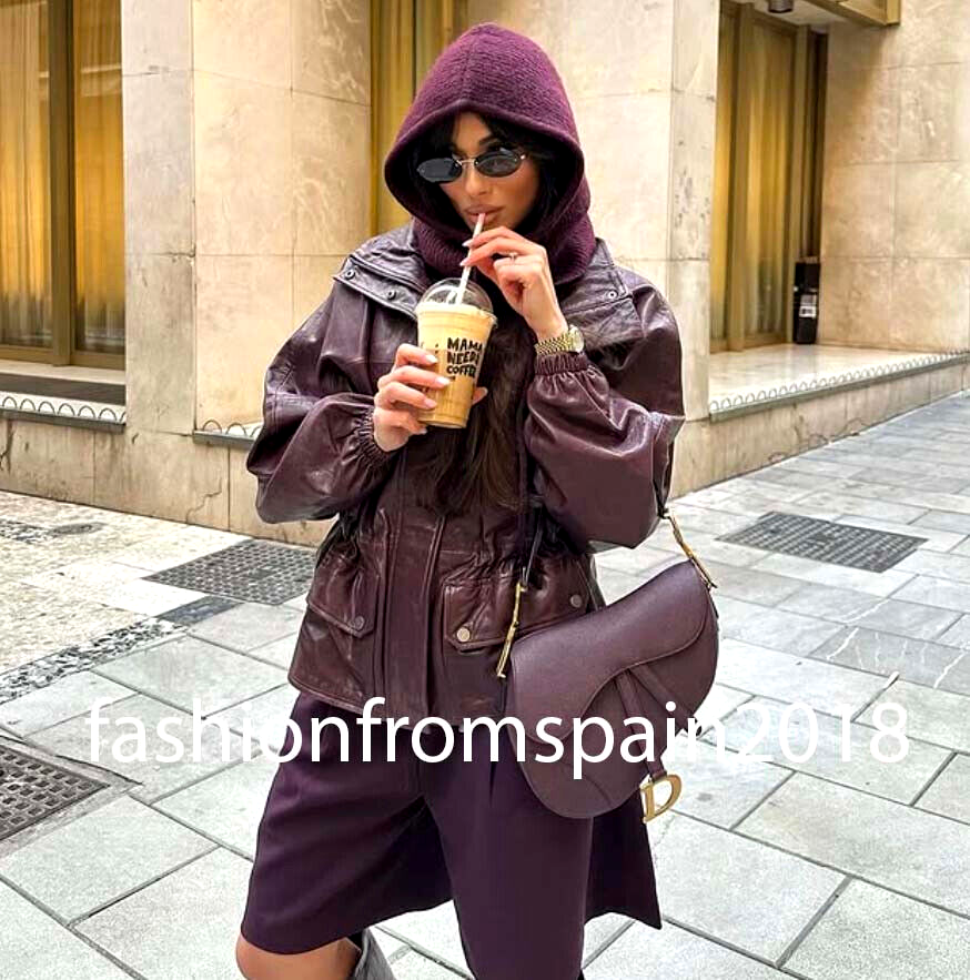 ZARA NEW WOMAN ZW COLL LIMITED EDITION 100% LEATHER JACKET ZARA NEW WOMAN ZW COLL LIMITED EDITION 100% LEATHER JACKET