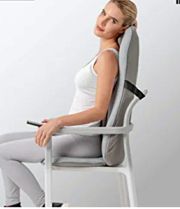 Sharper Image Gray Massage Chair Cushion 1012644