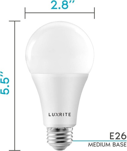 Long-Lasting Dimmable A21 LED Light Bulbs - 6 Pack, Energy Efficient 2550 Lumens - Picture 6 of 8
