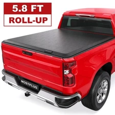 5.8FT Roll Up Bed Tonneau Cover For 2007-2025 Chevy Silverado GMC Sierra 1500