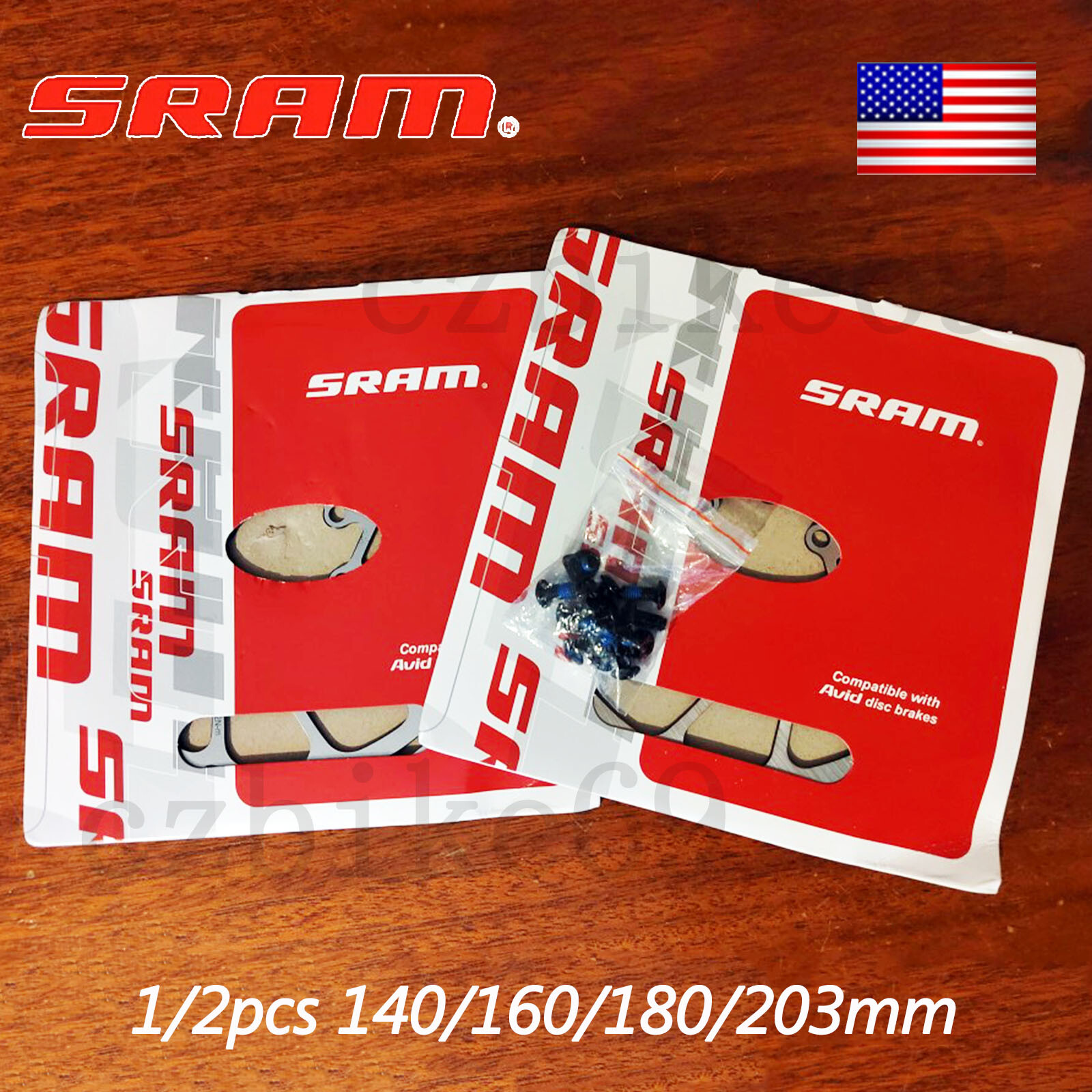 1/2 pieza SRAM Centerline Freno de Disco Rotor 6 Pernos MTB Bicicleta de Carretera 140 160 180 203mm