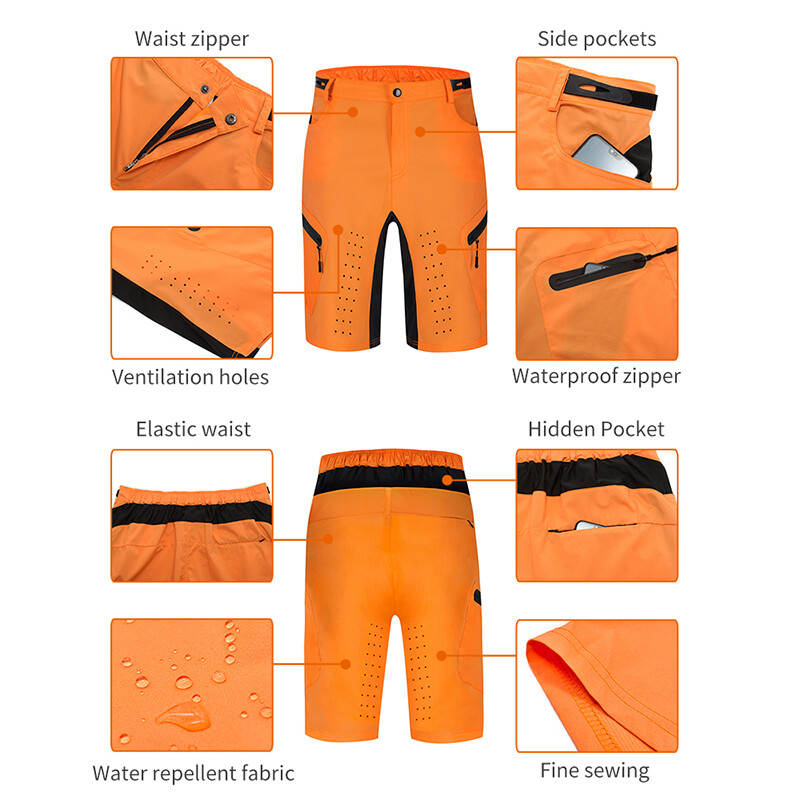 Men Cycling Shorts MTB Mountain Bike Riding Short Pants Padded Half